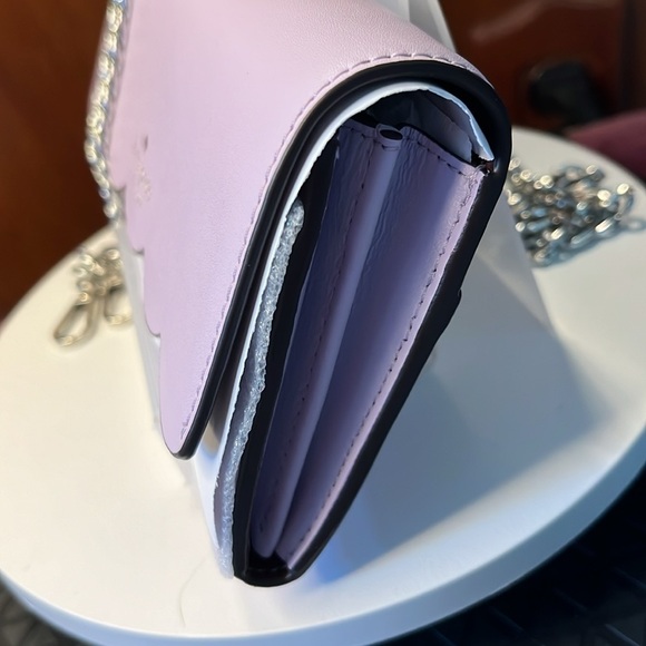 Kate Spade  Gemma wallet on a chain Crossbody bag  smooth leather  Violet  NWT - Picture 4 of 11